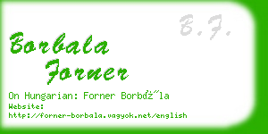 borbala forner business card